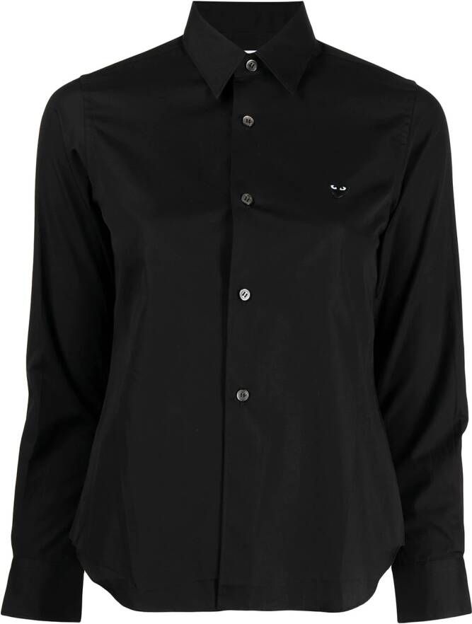 Comme Des Garçons Blouse met logo Zwart