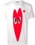 Comme Des Garçons Play contrast logo T-shirt Wit - Thumbnail 1