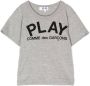 Comme Des Garçons Play Kids Katoenen T-shirt Grijs - Thumbnail 1