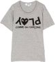 Comme Des Garçons Play Kids Katoenen T-shirt Grijs - Thumbnail 1