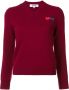 Comme Des Garçons Play double heart v-neck jumper Rood - Thumbnail 1
