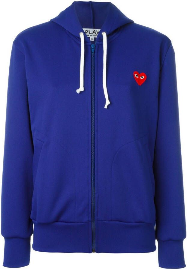 Comme Des Garçons Play embroidered heart hoodie Blauw