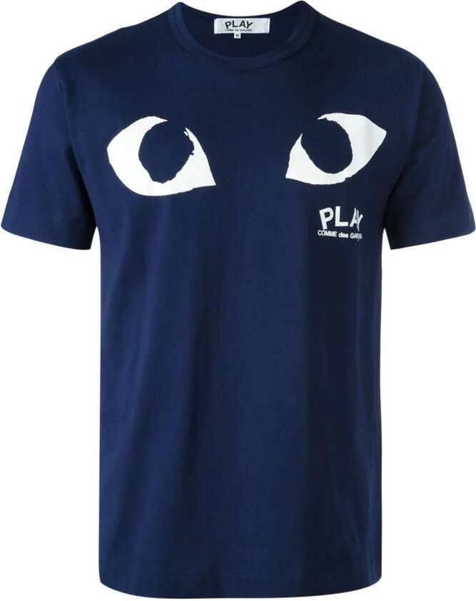 Comme Des Garçons Play eye print T-shirt Blauw