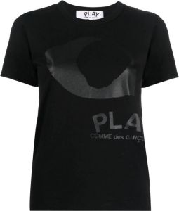 Comme Des Garçons Play eye print T-shirt Zwart