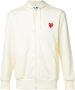 Comme Des Garçons Play geborduurde hoodie met ritssluiting Wit - Thumbnail 1