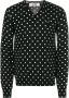 Comme Des Garçons Play geborduurde trui met hartstip Zwart - Thumbnail 1