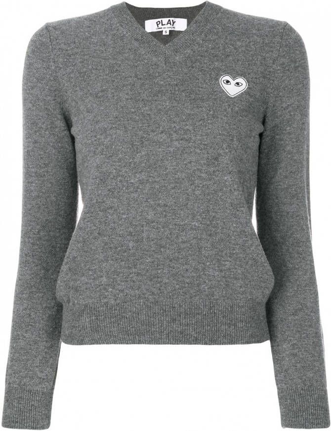 Comme Des Garçons Play gebreide trui met hartlogo Grijs
