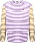Comme Des Garçons Play Gestreept T-shirt Paars - Thumbnail 1