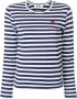 Comme Des Garçons Play gestreepte T-shirt Wit - Thumbnail 1