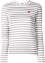 Comme Des Garçons Play Gestreepte top Grijs - Thumbnail 1