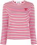 Comme Des Garçons Play Gestreepte top Rood - Thumbnail 1