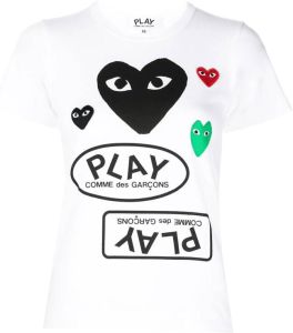 Comme Des Garçons Play graphic print T-shirt Wit