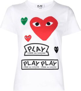Comme Des Garçons Play graphic print T-shirt Wit