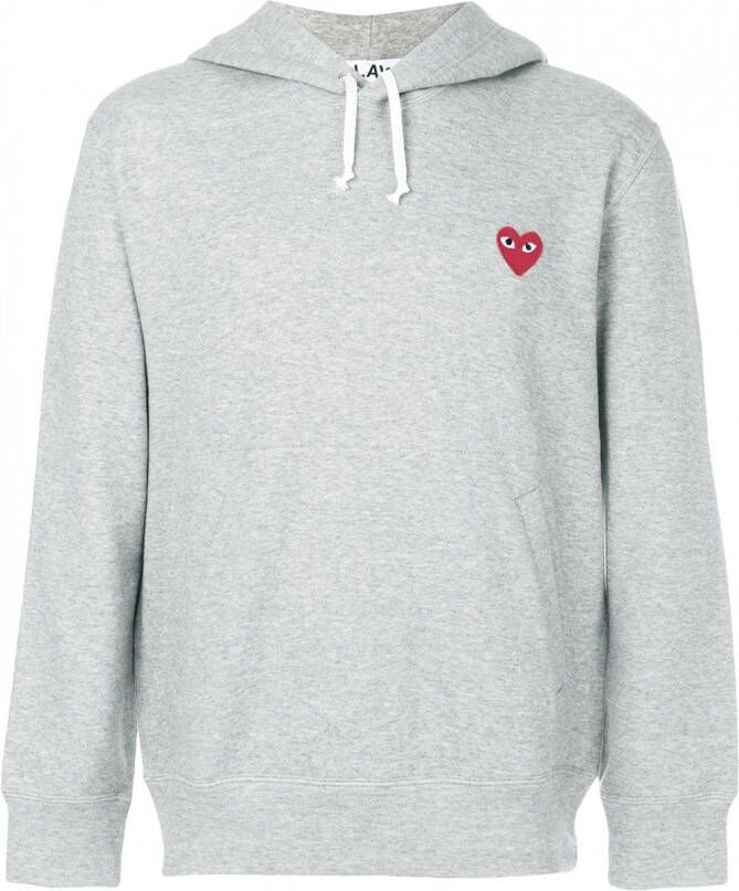 Comme Des Garçons Play hart logo hoodie heren katoen XXL Grijs