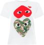 Comme Des Garçons Play hearts print T-shirt Wit - Thumbnail 1