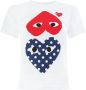 Comme Des Garçons Play harten bedrukt T-shirt Wit - Thumbnail 1
