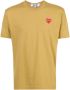 Comme Des Garçons Play heart patch T-shirt Geel - Thumbnail 1