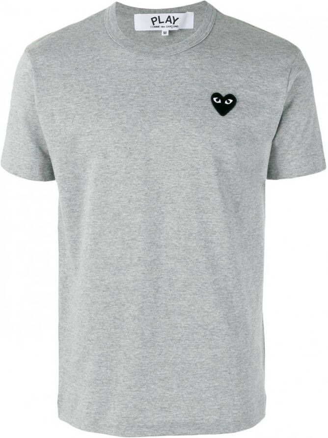 Comme Des Garçons Play heart patch T-Shirt Grijs
