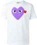 Comme Des Garçons Play heart print T-shirt Wit - Thumbnail 1