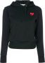 Comme Des Garçons Play hoodie met logo dames Polyester XS Zwart - Thumbnail 1