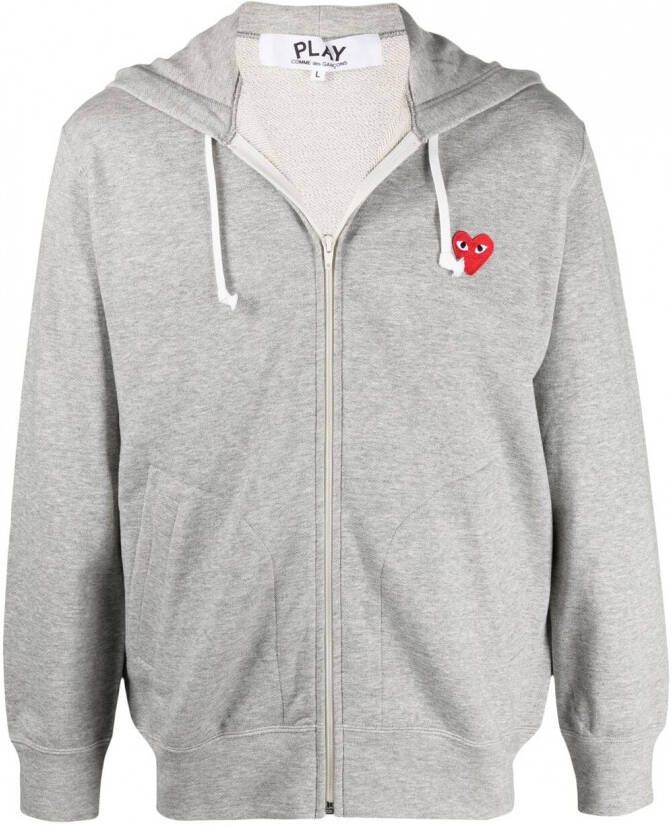 Comme Des Garçons Play Hoodie met logopatch Grijs