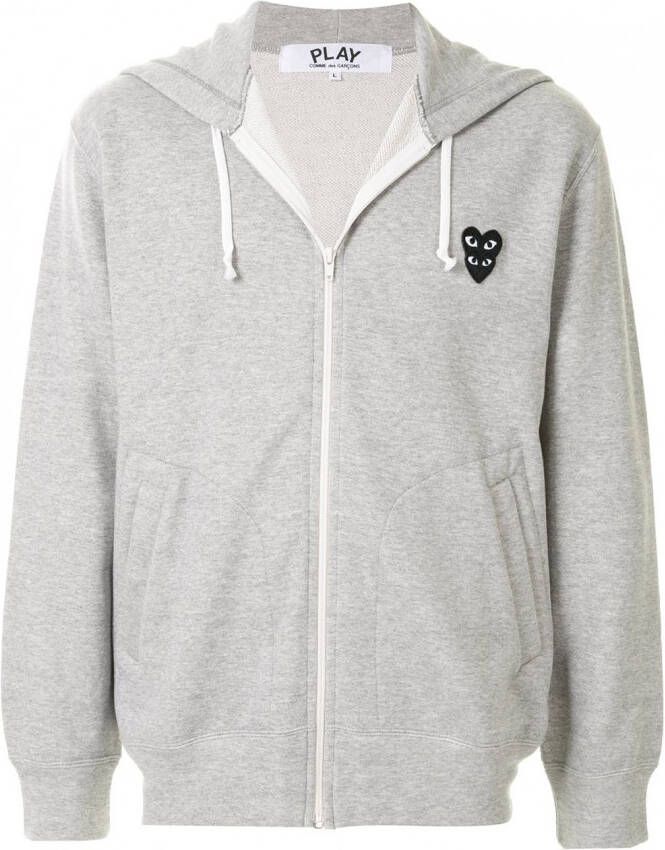 Comme Des Garçons Hoodie met logopatch Grijs