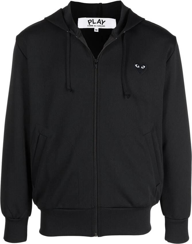 Comme Des Garçons Play Hoodie met logoprint Zwart