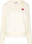 Comme Des Garçons Play Hoodie met rits Wit - Thumbnail 1