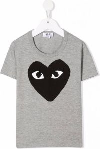 Comme Des Garçons Play Kids T-shirt met hartprint Grijs