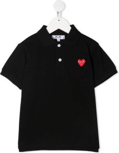 Comme Des Garçons Play Kids Poloshirt met logopatch Zwart