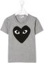 Comme Des Garçons Play Kids T-shirt met hart en logoprint Grijs - Thumbnail 1