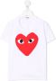 Comme Des Garçons Play Kids T-shirt met hartprint Wit - Thumbnail 1