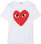 Comme Des Garçons Play Kids T-shirt met logoprint Wit - Thumbnail 1