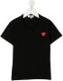 Comme Des Garçons Play Kids T-shirt met patch Zwart - Thumbnail 1