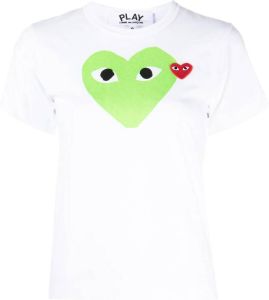 Comme Des Garçons Play logo-print cotton T-shirt Wit