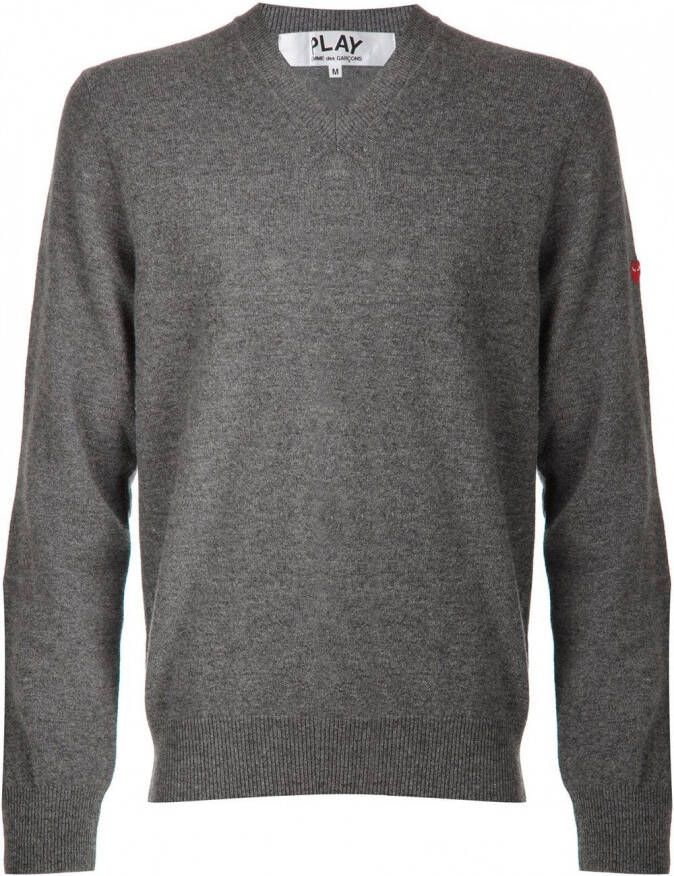 Comme Des Garçons Play mini-halssweater met v-hals Grijs