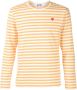 Comme Des Garçons Play mini heart striped T-shirt Geel - Thumbnail 1