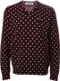 Comme Des Garçons Play polka dot V-neck sweater Bruin - Thumbnail 1