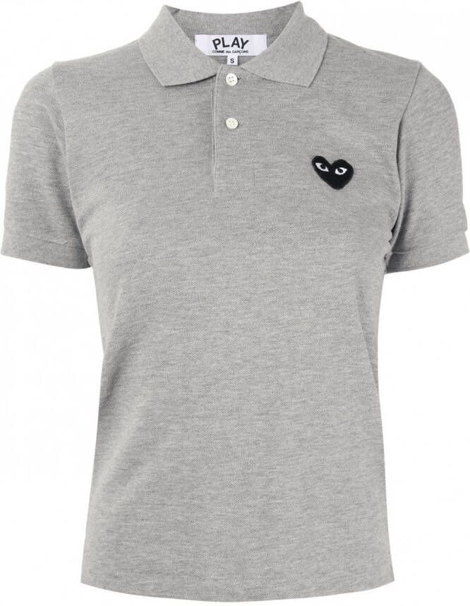 Comme Des Garçons Play Poloshirt met geborduurd logo Grijs