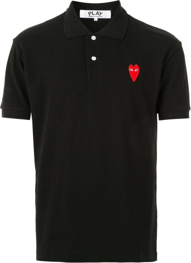 Comme Des Garçons Poloshirt met geborduurd logo Zwart