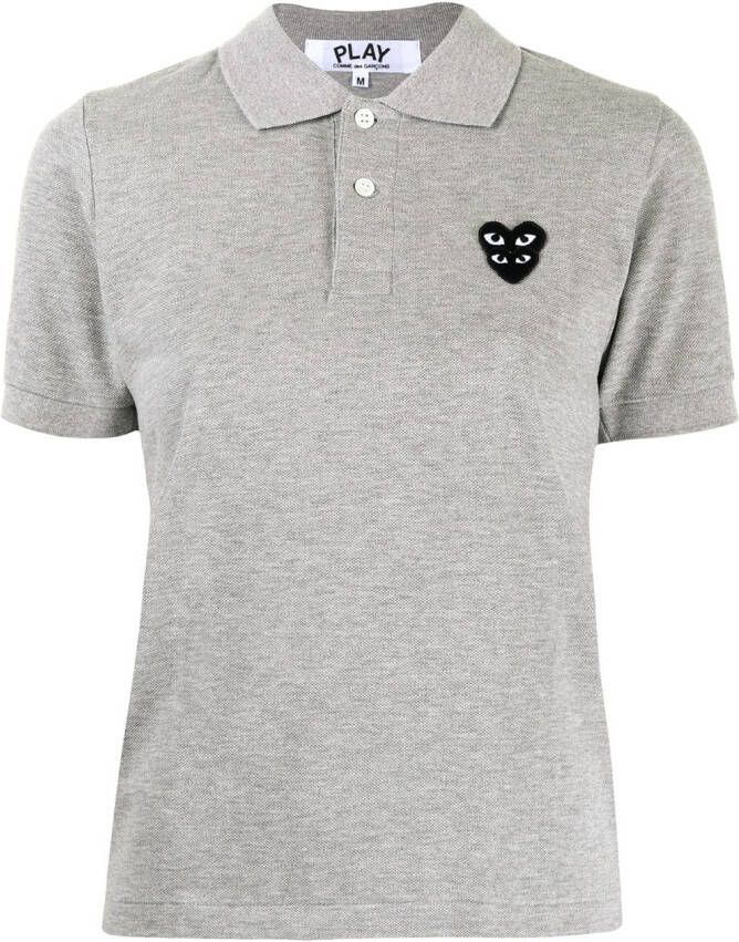 Comme Des Garçons Play Poloshirt met logopatch Grijs