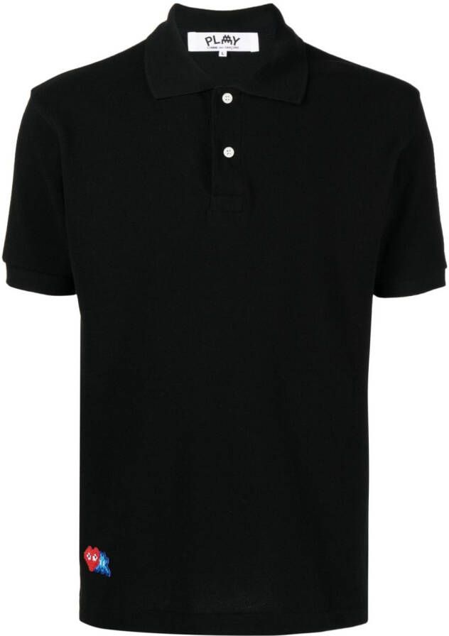 Comme Des Garçons Play Poloshirt met logopatch Zwart