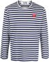 Comme Des Garçons Play Gestreept T-shirt Blauw - Thumbnail 1