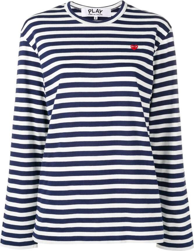 Comme Des Garçons Play striped longsleeve T-shirt Blauw
