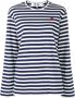 Comme Des Garçons Play striped longsleeve T-shirt Blauw - Thumbnail 1