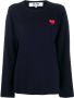 Comme Des Garçons Play Sweater met hart logo Blauw - Thumbnail 1