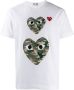 Comme Des Garçons Play T-shirt met camouflage hart Wit - Thumbnail 1