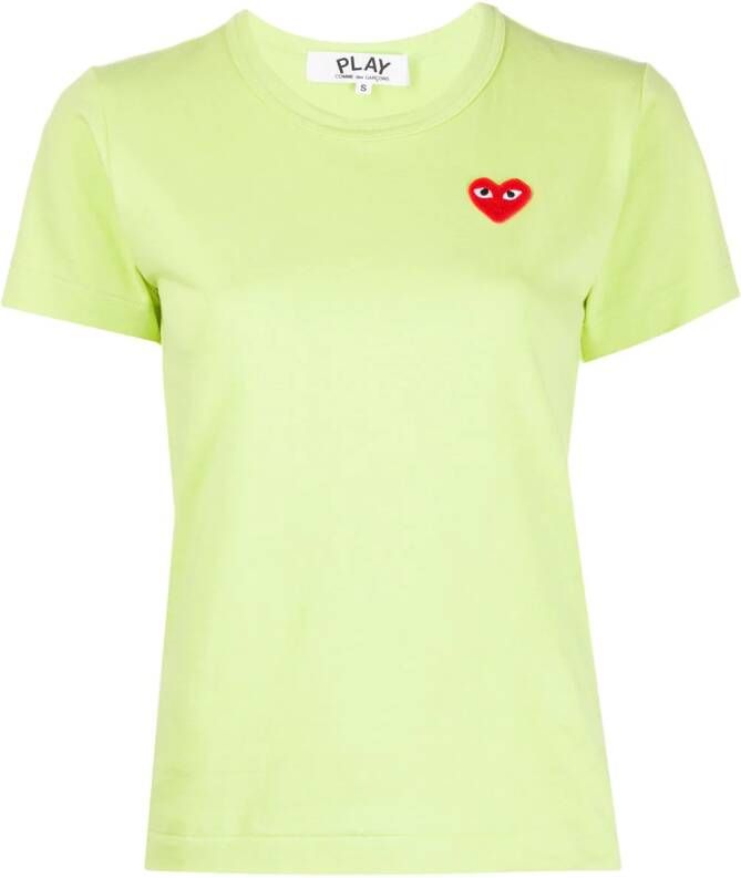 Comme Des Garçons Play T-shirt met geborduurd hart Groen
