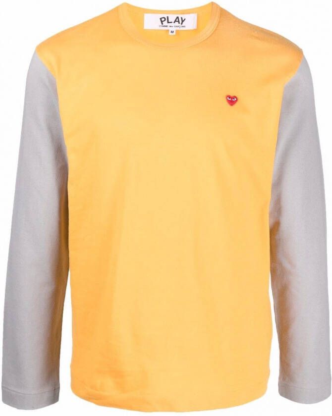 Comme Des Garçons Play T-shirt met geborduurd logo Oranje