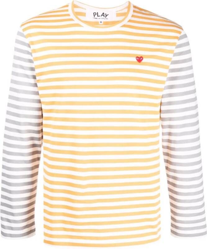 Comme Des Garçons Play T-shirt met geborduurd logo Oranje